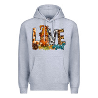 Heather Grey Love Fall Gnome Premium Hoodie - BundleAndBundleShop
