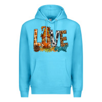 Ocean Blue Love Fall Gnome Premium Hoodie - BundleAndBundleShop