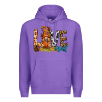 Purple Love Fall Gnome Premium Hoodie - BundleAndBundleShop