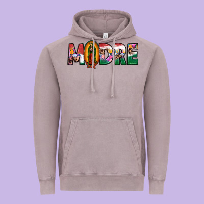 Mexican Flag Our Lady Of Guadalupe Madre Vintage Hoodie Designed By Jahusdesignshop