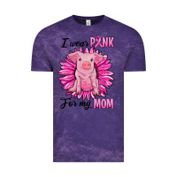 Cloud Purple i wear pink for my mom pig Vintage Tee - RanaPortraitStore