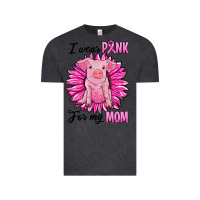 Vintage Black i wear pink for my mom pig Vintage Tee - RanaPortraitStore
