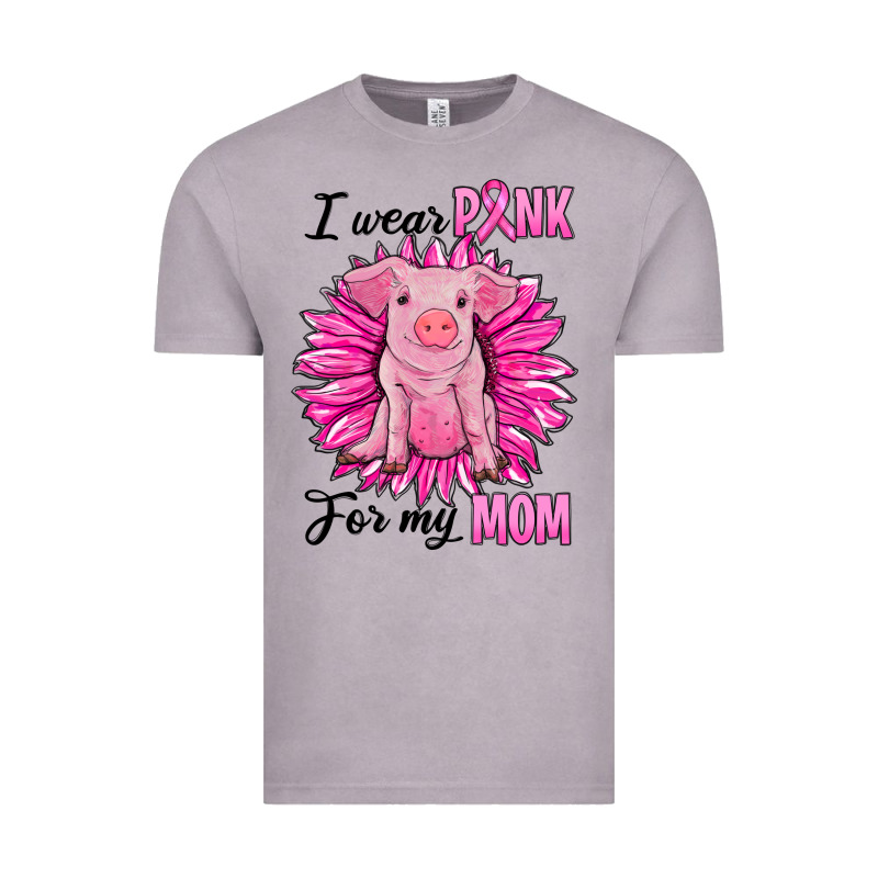 I Wear Pink For My Mom Pig Vintage Tee by RanaPortraitStore | Teevron