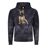 Cloud Black French bulldog with royal blue Vintage Hoodie - RanaPortraitStore