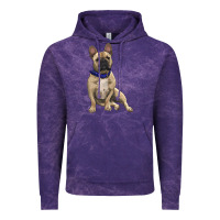 French Bulldog With Royal Blue Vintage Hoodie | Teevron