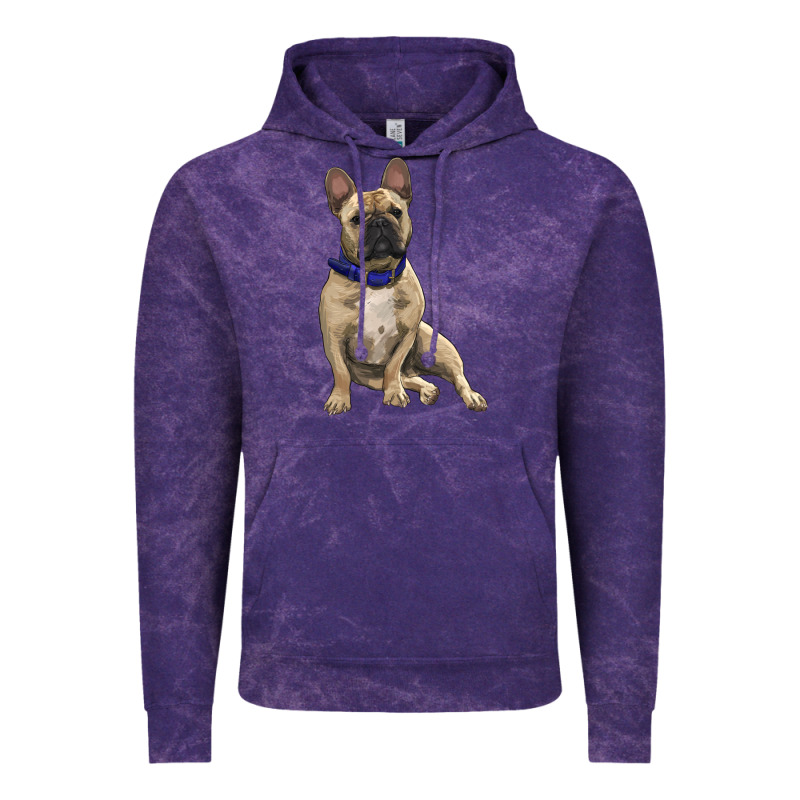 French Bulldog With Royal Blue Vintage Hoodie by RanaPortraitStore | Teevron