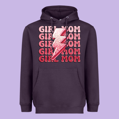 Girl Mom Heavyweight Hoodie Designed By Maliassmallbusiness
