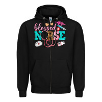 Black blessed nurse Zipper Hoodie - AdoDesignShop
