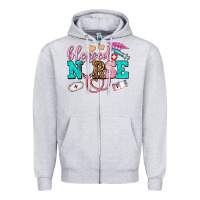 Heather Grey blessed nurse Zipper Hoodie - AdoDesignShop