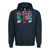 Navy blessed nurse Zipper Hoodie - AdoDesignShop