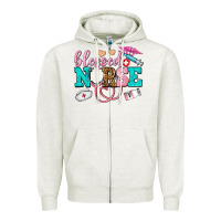 Oatmeal Heather blessed nurse Zipper Hoodie - AdoDesignShop