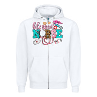 White blessed nurse Zipper Hoodie - AdoDesignShop