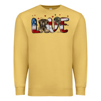 Antique Gold love army Premium Sweatshirt - MaliasSmallBusiness