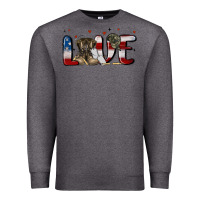 Charcoal Heather love army Premium Sweatshirt - MaliasSmallBusiness