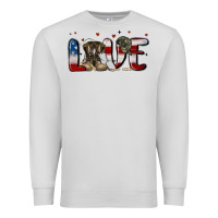 Dove Grey love army Premium Sweatshirt - MaliasSmallBusiness