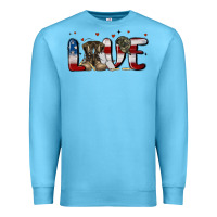 Ocean Blue love army Premium Sweatshirt - MaliasSmallBusiness