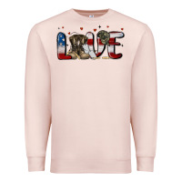 Pale Pink love army Premium Sweatshirt - MaliasSmallBusiness