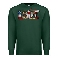 Sports Green love army Premium Sweatshirt - MaliasSmallBusiness