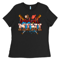 Black baseball mini Ladies Tee - AdoDesignShop