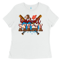 White baseball mini Ladies Tee - AdoDesignShop
