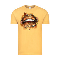 Vintage Mustard melanin lips Vintage Tee - Zillion Design Studio