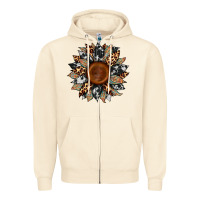 Sandshell cowhide leopard aztec sunflower Zipper Hoodie - Artiststas