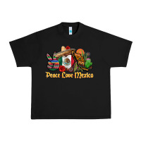 Black peace love mexico Urban Heavy Tee - CTS Tumbler Store