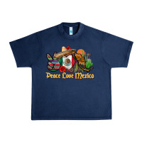Navy peace love mexico Urban Heavy Tee - CTS Tumbler Store
