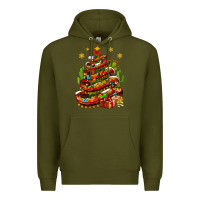 Army Green Christmas Feliz Navidad Sombrero Tree Premium Hoodie - BundleAndBundleShop