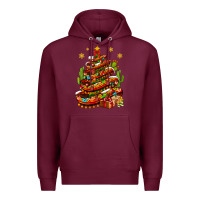 Burgundy Christmas Feliz Navidad Sombrero Tree Premium Hoodie - BundleAndBundleShop