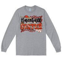 Heather Grey baseball sister Long Sleeve Tee - JahusDesignShop