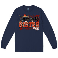 Navy baseball sister Long Sleeve Tee - JahusDesignShop
