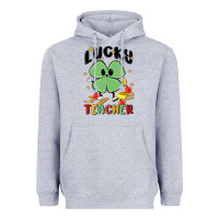 Heather Grey lucky teacher Heavyweight Hoodie - MaliasSmallBusiness