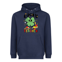 Navy lucky teacher Heavyweight Hoodie - MaliasSmallBusiness