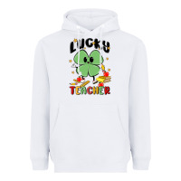 White lucky teacher Heavyweight Hoodie - MaliasSmallBusiness