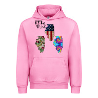Fuchsia Pink Im in a Fishing State of Mind Illinois Urban Hoodie - Bettercallsaul
