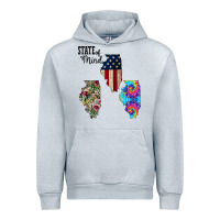 Heather Grey Im in a Fishing State of Mind Illinois Urban Hoodie - Bettercallsaul