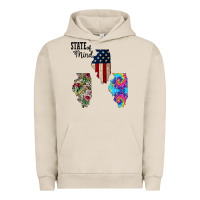 Pigment French Oak Im in a Fishing State of Mind Illinois Urban Hoodie - Bettercallsaul