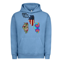 Pigment Pebble Blue Im in a Fishing State of Mind Illinois Urban Hoodie - Bettercallsaul
