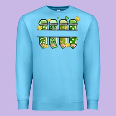 Patricks Day Pencils Premium Sweatshirt Designed By Maliassmallbusiness