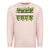 Pale Pink patricks day pencils Premium Sweatshirt - MaliasSmallBusiness