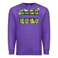 Purple patricks day pencils Premium Sweatshirt - MaliasSmallBusiness