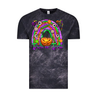 Cloud Black Trick or Treat Halloween Rainbow Vintage Tee - texasbilliewilder