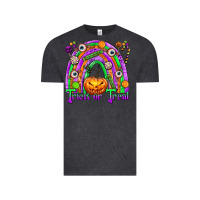 Vintage Black Trick or Treat Halloween Rainbow Vintage Tee - texasbilliewilder