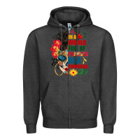 Charcoal Heather in a world full of princess be a chingona Zipper Hoodie - BundleAndBundleShop