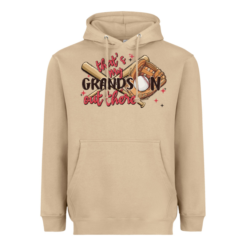 That's My Grandson Out There Heavyweight Hoodie by MaliasSmallBusiness | Teevron