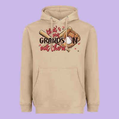 That's My Grandson Out There Heavyweight Hoodie Designed By Maliassmallbusiness