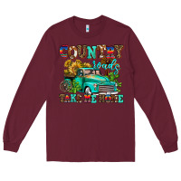 Burgundy country roads take me home Long Sleeve Tee - AdoDesignShop