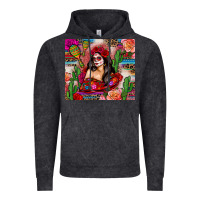 Vintage Black mexico girl serape Vintage Hoodie - Zillion Design Studio
