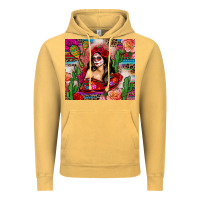 Vintage Mustard mexico girl serape Vintage Hoodie - Zillion Design Studio